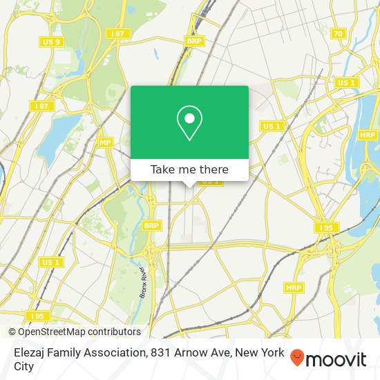 Mapa de Elezaj Family Association, 831 Arnow Ave