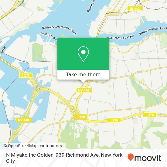 N Miyako Inc Golden, 939 Richmond Ave map