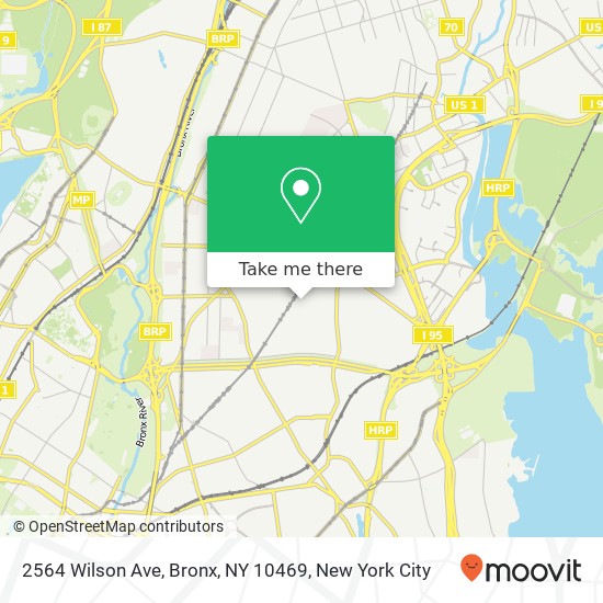 Mapa de 2564 Wilson Ave, Bronx, NY 10469