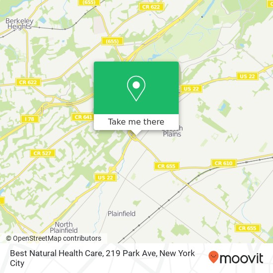 Best Natural Health Care, 219 Park Ave map