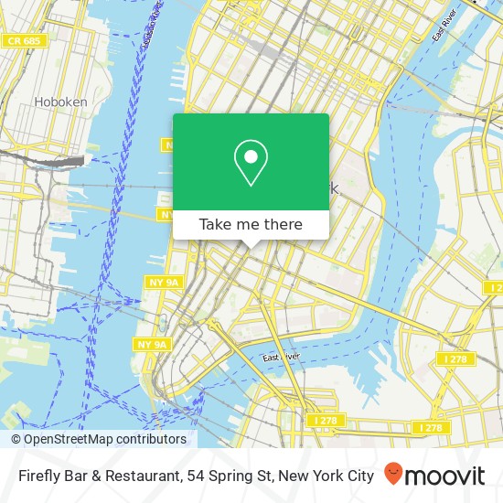 Firefly Bar & Restaurant, 54 Spring St map