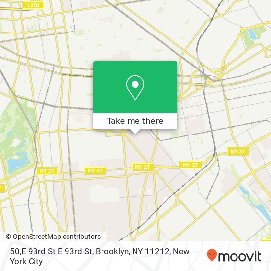 Mapa de 50,E 93rd St E 93rd St, Brooklyn, NY 11212