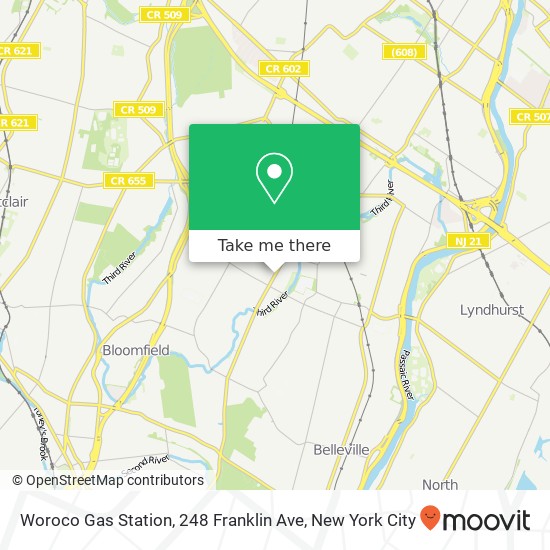 Mapa de Woroco Gas Station, 248 Franklin Ave