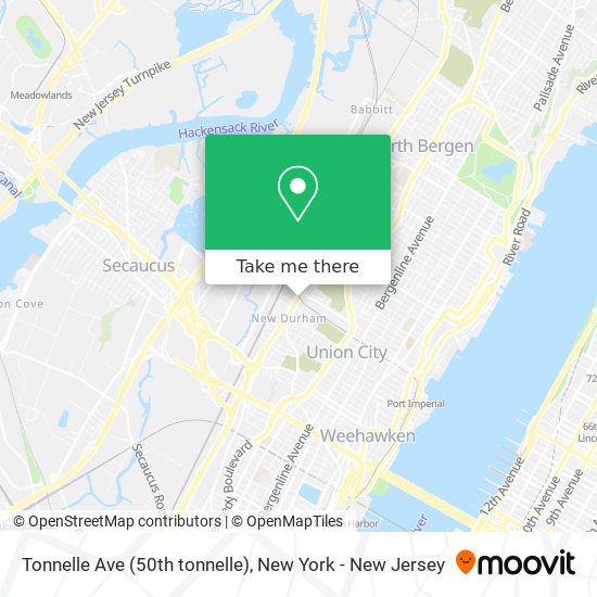 Mapa de Tonnelle Ave (50th tonnelle)