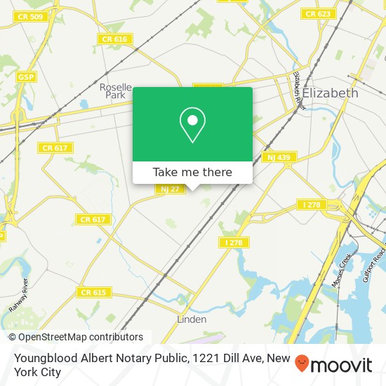 Mapa de Youngblood Albert Notary Public, 1221 Dill Ave