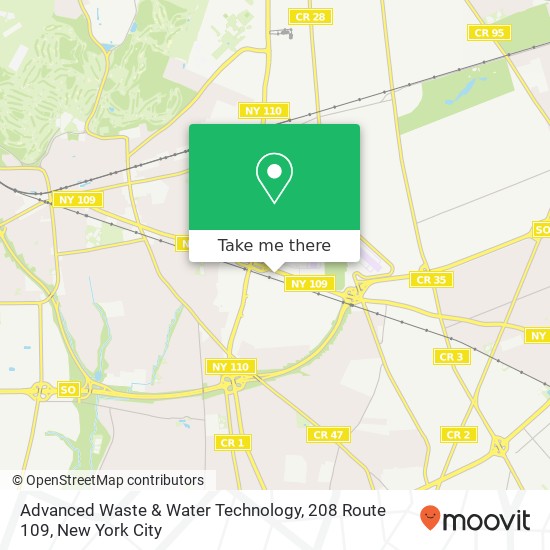 Mapa de Advanced Waste & Water Technology, 208 Route 109