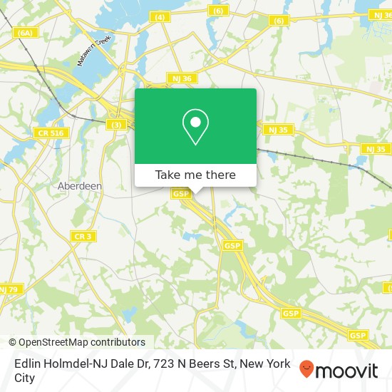 Mapa de Edlin Holmdel-NJ Dale Dr, 723 N Beers St