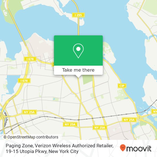 Paging Zone, Verizon Wireless Authorized Retailer, 19-15 Utopia Pkwy map