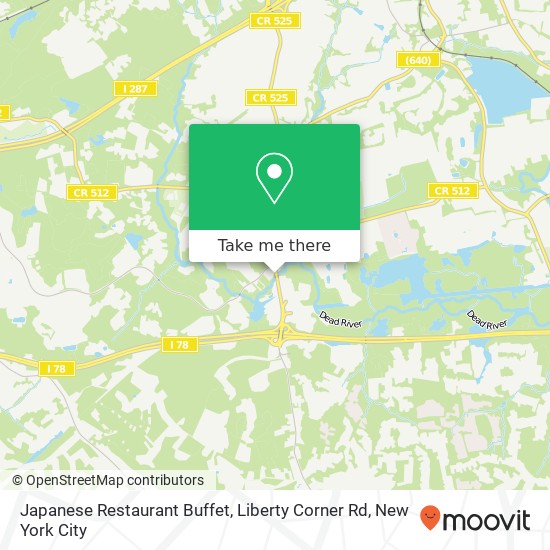 Mapa de Japanese Restaurant Buffet, Liberty Corner Rd