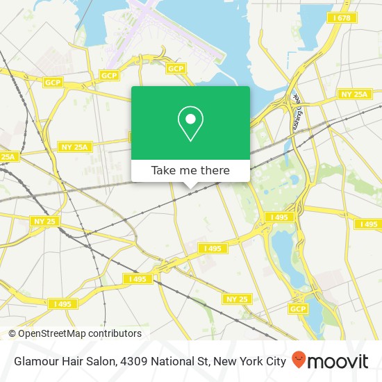 Mapa de Glamour Hair Salon, 4309 National St