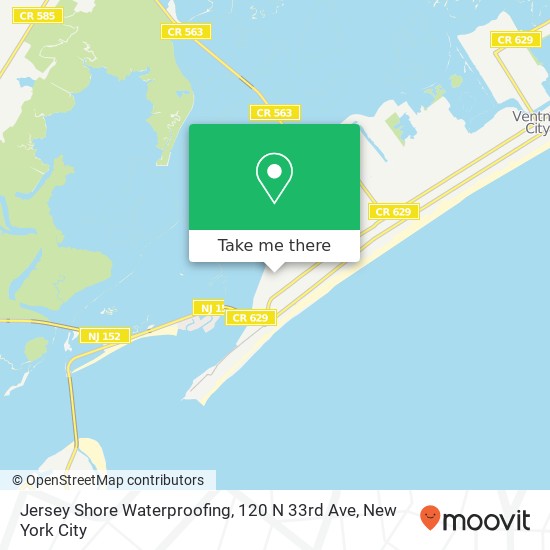 Mapa de Jersey Shore Waterproofing, 120 N 33rd Ave