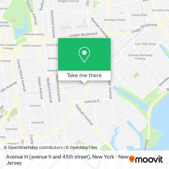 Mapa de Avenue H (avenue h and 45th street)