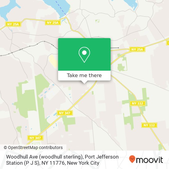 Woodhull Ave (woodhull sterling), Port Jefferson Station (P J S), NY 11776 map