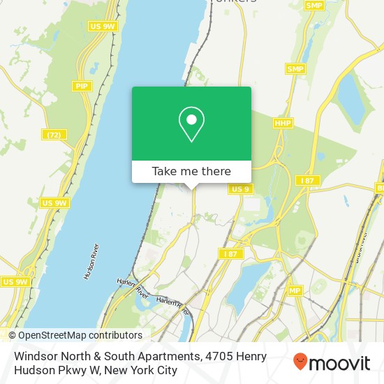 Mapa de Windsor North & South Apartments, 4705 Henry Hudson Pkwy W