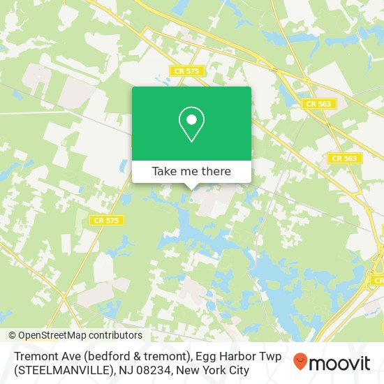 Tremont Ave (bedford & tremont), Egg Harbor Twp (STEELMANVILLE), NJ 08234 map