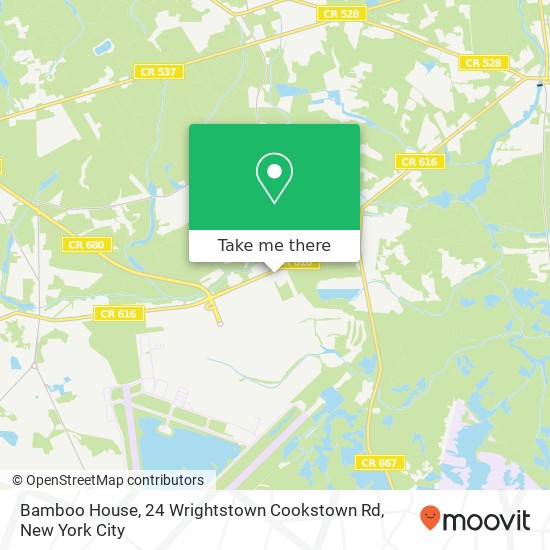 Bamboo House, 24 Wrightstown Cookstown Rd map