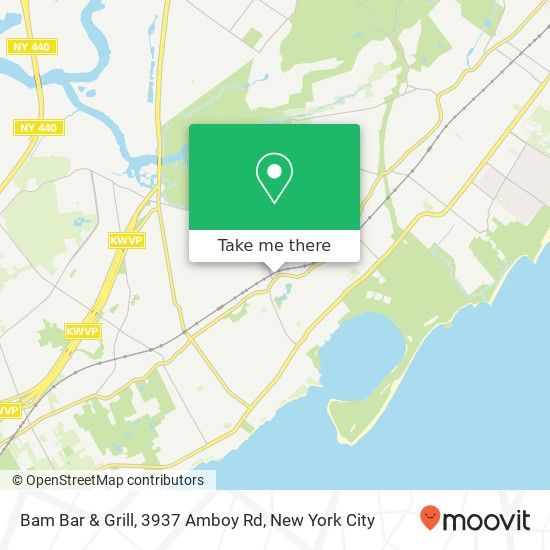 Mapa de Bam Bar & Grill, 3937 Amboy Rd