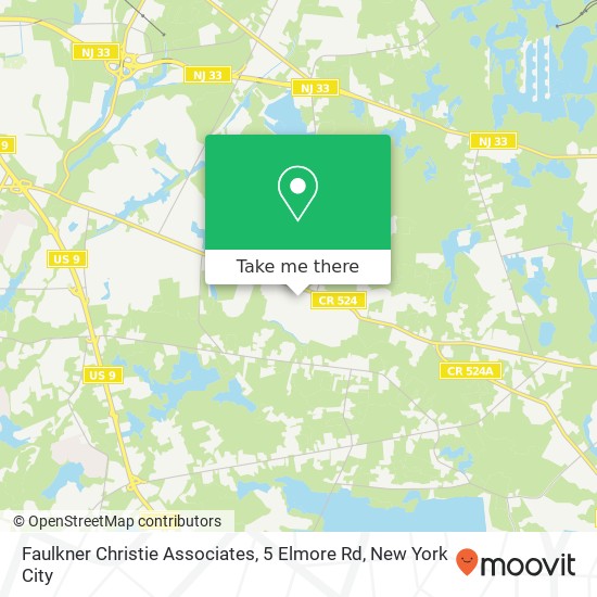 Mapa de Faulkner Christie Associates, 5 Elmore Rd