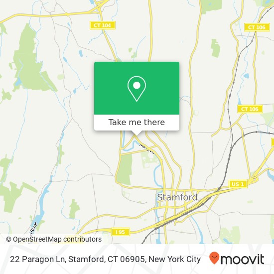 Mapa de 22 Paragon Ln, Stamford, CT 06905