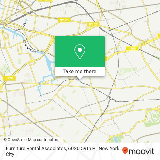 Furniture Rental Associates, 6020 59th Pl map