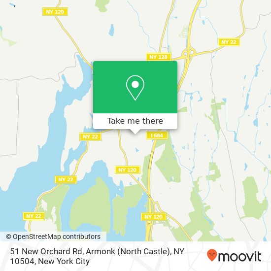 Mapa de 51 New Orchard Rd, Armonk (North Castle), NY 10504
