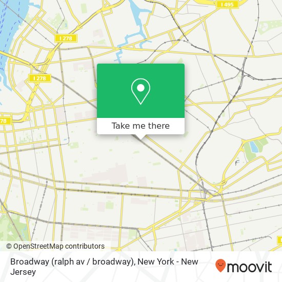 Mapa de Broadway (ralph av / broadway)