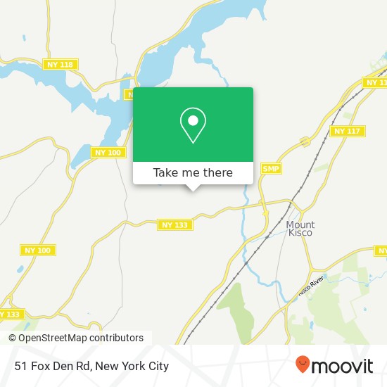 Mapa de 51 Fox Den Rd, Mt Kisco (New Castle), NY 10549