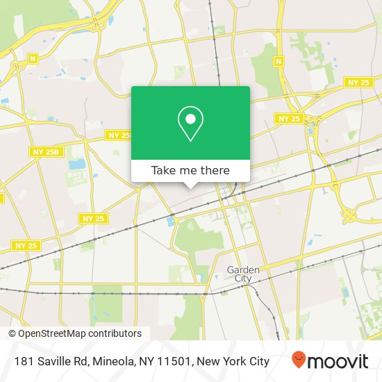 181 Saville Rd, Mineola, NY 11501 map