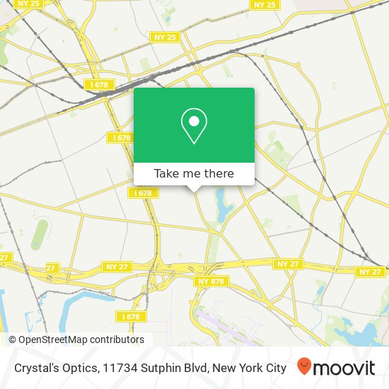 Mapa de Crystal's Optics, 11734 Sutphin Blvd