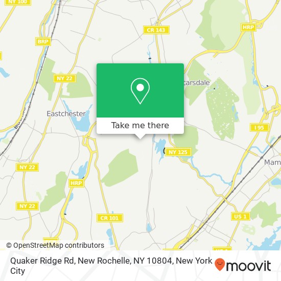 Mapa de Quaker Ridge Rd, New Rochelle, NY 10804