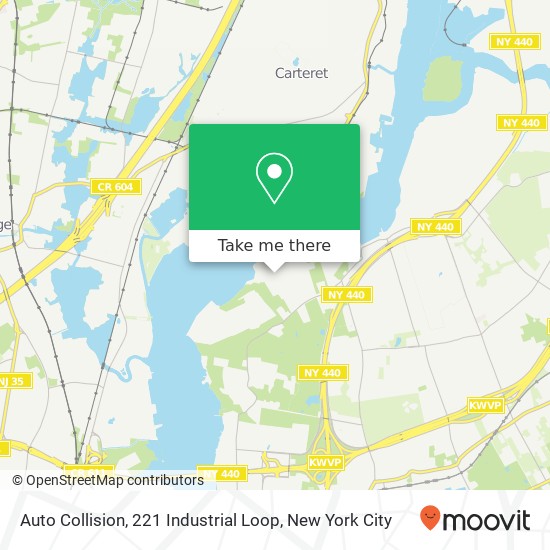 Mapa de Auto Collision, 221 Industrial Loop