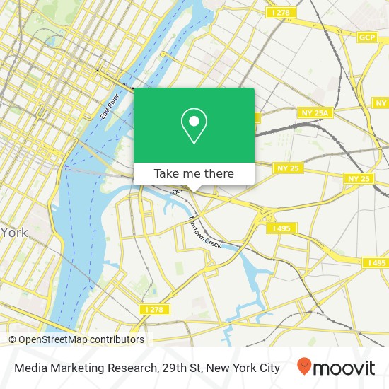 Mapa de Media Marketing Research, 29th St