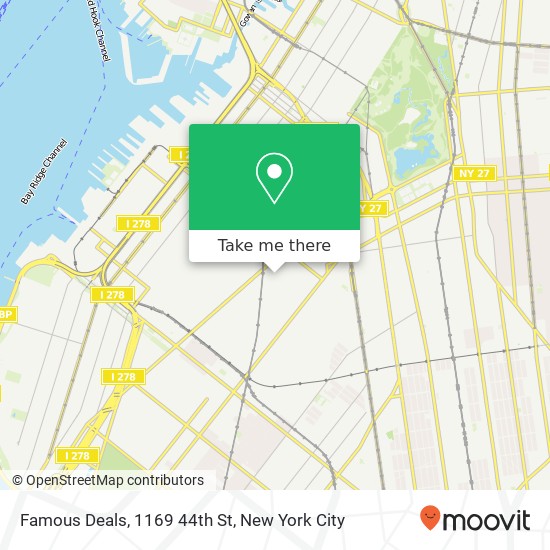 Famous Deals, 1169 44th St map