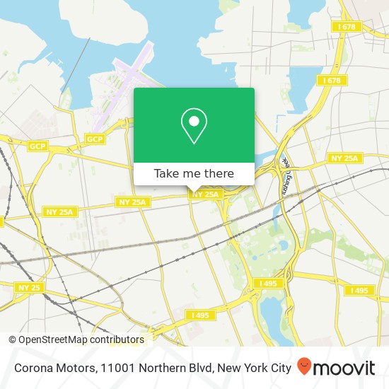 Mapa de Corona Motors, 11001 Northern Blvd