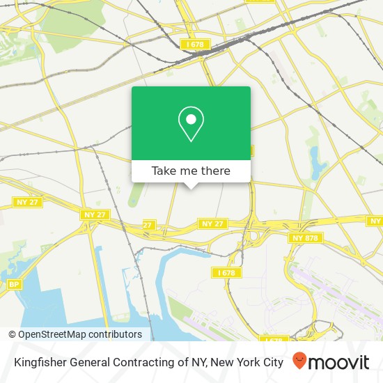 Mapa de Kingfisher General Contracting of NY