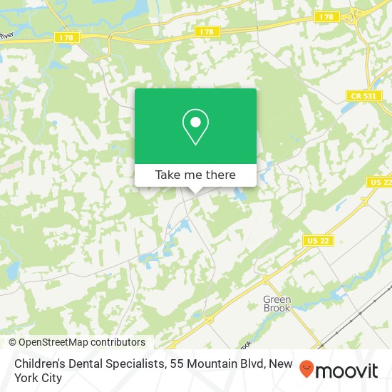 Children's Dental Specialists, 55 Mountain Blvd map