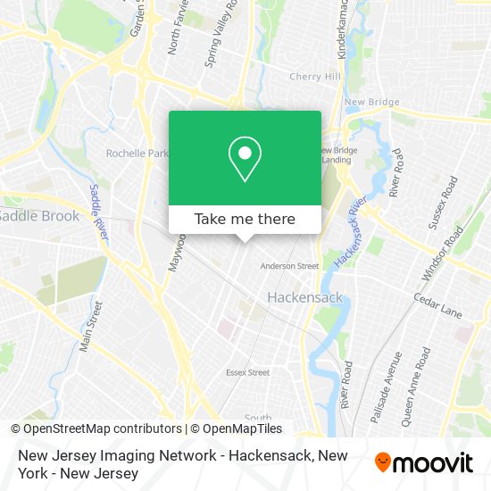 Mapa de New Jersey Imaging Network - Hackensack