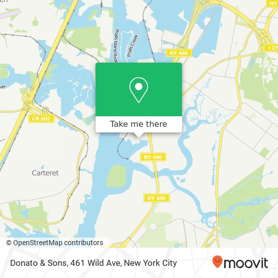 Mapa de Donato & Sons, 461 Wild Ave