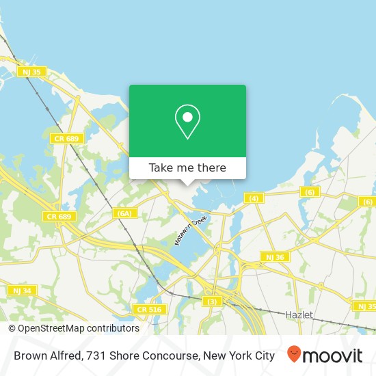 Mapa de Brown Alfred, 731 Shore Concourse