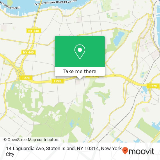 Mapa de 14 Laguardia Ave, Staten Island, NY 10314