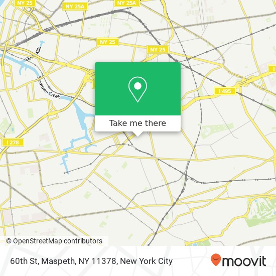 Mapa de 60th St, Maspeth, NY 11378