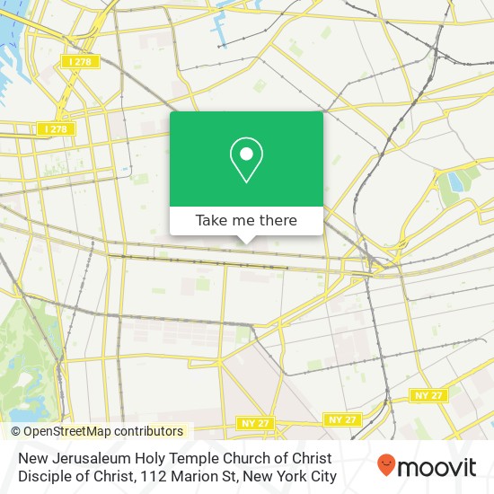 New Jerusaleum Holy Temple Church of Christ Disciple of Christ, 112 Marion St map