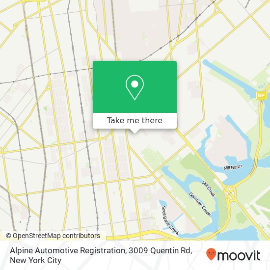 Mapa de Alpine Automotive Registration, 3009 Quentin Rd