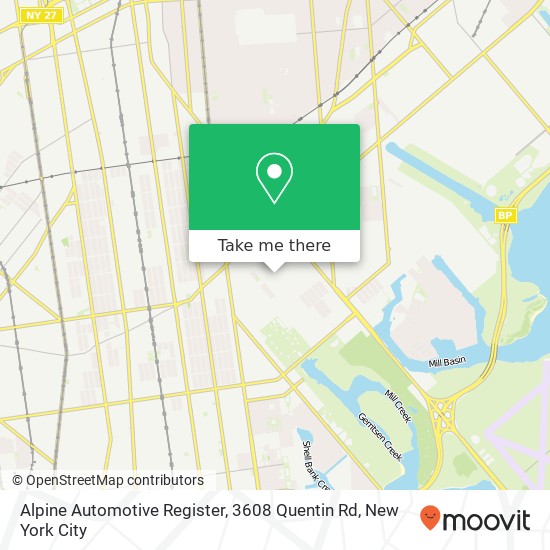Mapa de Alpine Automotive Register, 3608 Quentin Rd