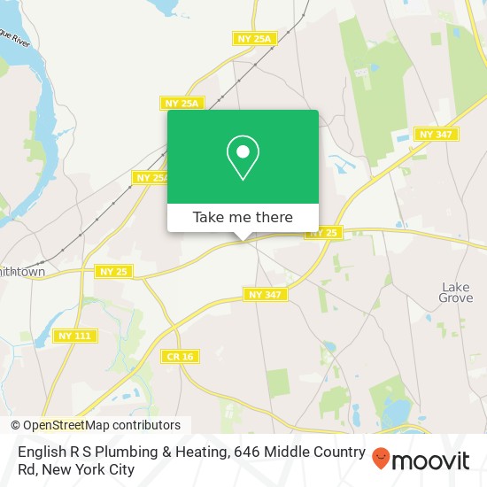 Mapa de English R S Plumbing & Heating, 646 Middle Country Rd