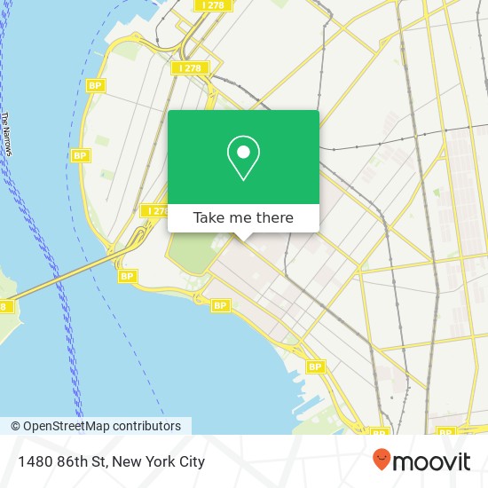 Mapa de 1480 86th St, Brooklyn, NY 11228