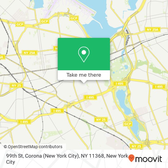 99th St, Corona (New York City), NY 11368 map