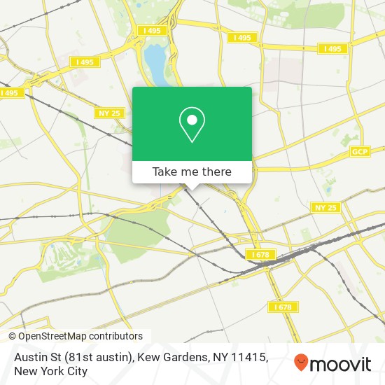 Austin St (81st austin), Kew Gardens, NY 11415 map