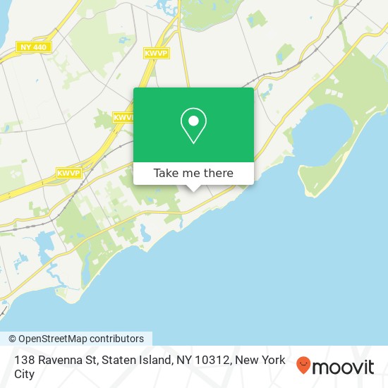 Mapa de 138 Ravenna St, Staten Island, NY 10312