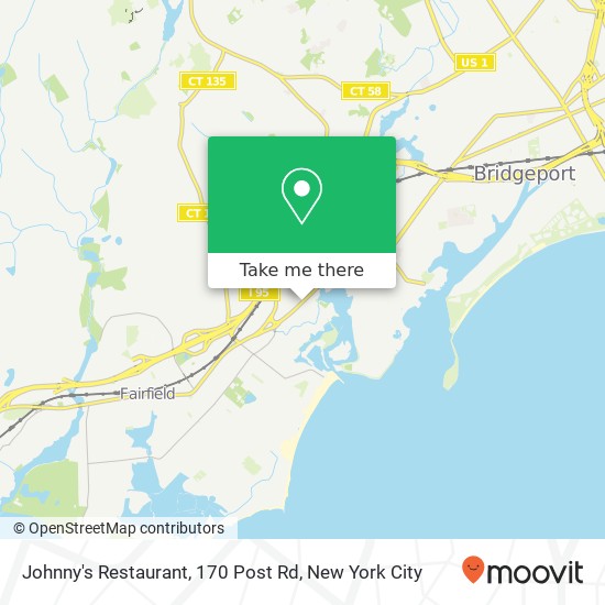 Mapa de Johnny's Restaurant, 170 Post Rd